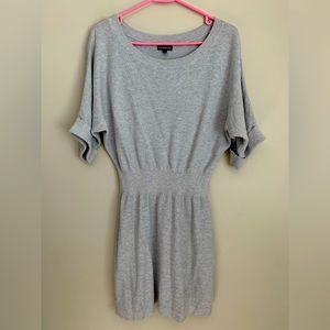 Express Silver Metallic Knit Dress